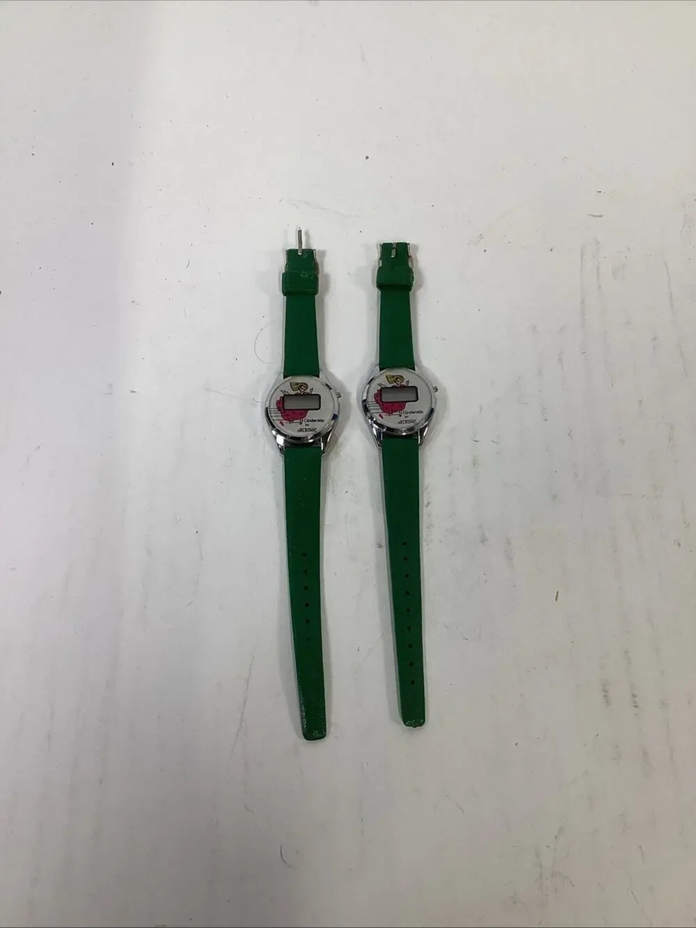 Set Of 2 Cinderella Nelsonic Children’s Watches - Vintage - Untested